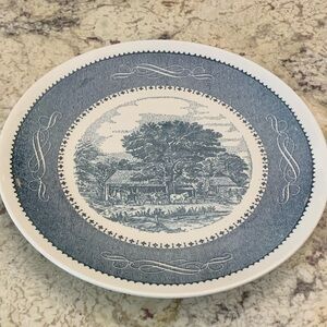 Blue and White Decorative Plate 12” diameter